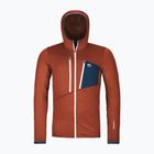 Sweatshrit Hoodie Herren ORTOVOX Fleece Grid Hoody clay orange