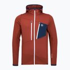 Sweatshrit Hoodie Herren ORTOVOX Fleece Grid Hoody clay orange