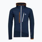 Sweatshrit Hoodie Herren ORTOVOX Fleece Grid Hoody deep ocean