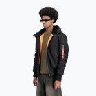 Herren Alpha Industries MA-1 Bomberjacke mit Kapuze schwarz