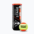 Kinder-Tennisbälle Dunlop Stage 2 3 stück orange-gelb 61339