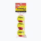 Kinder-Tennisbälle Dunlop Stage 3 3 stück rot-gelb 6134
