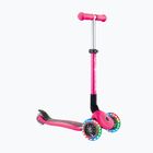Globber Junior Foldable Lights tiefrosa Kinderroller mit drei Rädern