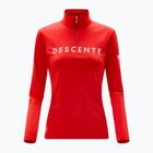 Sweatshirt Hoodie Damen Descente Chest Logo T-Neck electric red