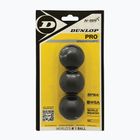 Dunlop Pro Blister Squashbälle 3 Stück schwarz 700109