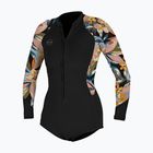 Women's Swim Foam O'Neill Bahia 2/1 Front Zip Short Spring schwarz/demi floral/demi floral