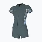 Damen-Neoprenanzug O'Neill Bahia 2/1 Front Zip SS Spring shade/palmento tropical/faded denim
