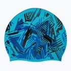 Speedo Slogan Print blau/schwarze Kinderschwimmkappe