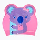 Speedo Plain Moulded Silicone rosa Kinder Badekappe