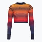Speedo Damen Schwimmen Langarm Platzierung Wrap Back Top blau/orange