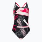 Speedo Printed Tie-Back Kinder Badeanzug einteilig schwarz 68-12389F378