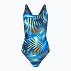 Speedo Printed Medalist Damen Badeanzug einteilig schwarz/blau