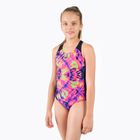 Speedo Digital Placement Splashback einteiliger Badeanzug für Kinder schwarz/rosa 68-07386G669