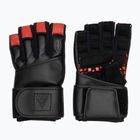 RDX L4 Finger Weightlifting Training Handschuhe Leder rot/schwarz