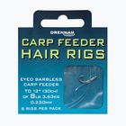 Drennan Carp Feeder Hair Rigs Methode Vorfach mit Öse barbless Haken 8 + Schnur 8 klar HNHCFD016