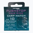 Drennan Pushstop H'Rig Carp Match Methode Vorfach mit Stopper Haken ohne Widerhaken + Schnur 8 Stück klar HNQCMA014