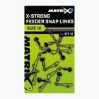 Matrix X-Strong Feeder Snap Links 10pc silber GAC373.