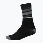Fahrradsocken Endura BaaBaa Merino Stripe matt black