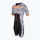 ZONE3 Activate+ Herren Triathlonanzug Kona Speed Short Sleeve Trisuit schwarz/weiß/orange
