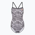 Einteiler Badeanzug Damen ZONE3 Kona Speed Strap Back tribal print/black/ white/orange