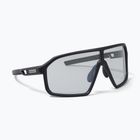 Endura Mullet Photochromic mattschwarz/silberne Blitzspiegel-Sonnenbrille