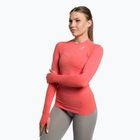 Damen Trainings-Langarmshirt Gymshark Vital Seamless Top rot/orange/weiß