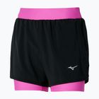 Lauf Shorts Damen Mizuno ER 4.5 2in1 black/pink