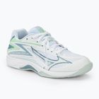 Kinder-Volleyballschuhe Mizuno Lightning Star Z7 JR weiß/gridge/patinagreen