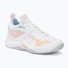 Damen Volleyballschuhe Mizuno Wave Dimension weiß/pfirsich parfait/halogen blau