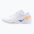 Frauen-Handballschuhe Mizuno Wave Stealth Neo weiß/navy Pfingstrose/Pfirsich parfait