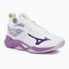 Damen Volleyballschuhe Mizuno Wave Dimension weiß/patricianisch lila/quince