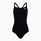 Damen-Badeanzug einteilig Nike Multiple Print Racerback Splice One schwarz NESSC051-001
