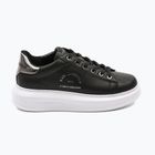 KARL LAGERFELD Damen Schuhe Kapri Maison schwarzes Leder m/Silber