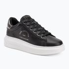 KARL LAGERFELD Damen Schuhe Kapri Maison schwarzes Leder m/Silber