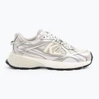 KARL LAGERFELD Damen Schuhe Orion Sidetrim weißes Leder/Textil m/Silber