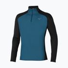 Herren Laufshirt Mizuno Hybrid LS Tee schwarz/blau wing teal