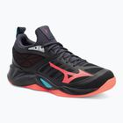 Volleyballschuhe Mizuno Wave Dimension black/neon flame/peacock blue