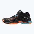 Mizuno Wave Lightning Z8 Mid Volleyballschuh schwarz/neon flame/peacock blue