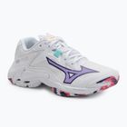 Damen-Volleyballschuhe Mizuno Wave Lightning Z8 weiß/violett indigo/camelliaros