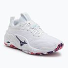 Handballschuhe Mizuno Wav Stealth Neo 2 white/violet indigo/camellia rose
