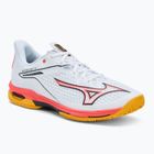 Mizuno Wave Exceed Tour 6 CC Tennisschuhe Weiß/Bariton Blau/Feurige Koralle 2