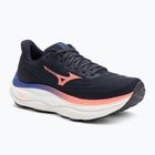 Damen Laufschuhe Mizuno Wave Sky 9 odyssey grau/striking coral/iris bloom