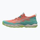 Damen Laufschuhe Mizuno Wave Daichi 9 frisch lachs/weiß/scharf grün