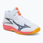 Mizuno Thunder Blade Z Mid weiß/feurige Koralle 2/Zitrus Volleyballschuh