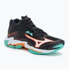 Mizuno Wave Lightning Z8 Mid Volleyballschuhe schwarz/tangelo/eisgrün