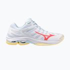 Damen Volleyballschuhe Mizuno Wave Voltage 2 weiß/calypso coral/pale banana