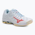 Damen Volleyballschuhe Mizuno Wave Voltage 2 weiß/calypso coral/pale banana