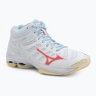 Damen Volleyballschuhe Mizuno Wave Voltage 2 Mid weiß/calypso coral/pale banana