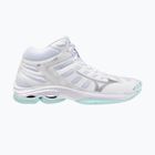Damen-Volleyballschuhe Mizuno Wave Voltage 2 Mid white/blue tint
