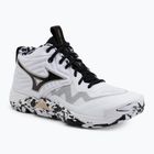 Volleyballschuhe Mizuno Wave Momentum Elite Mid white/black/gold
